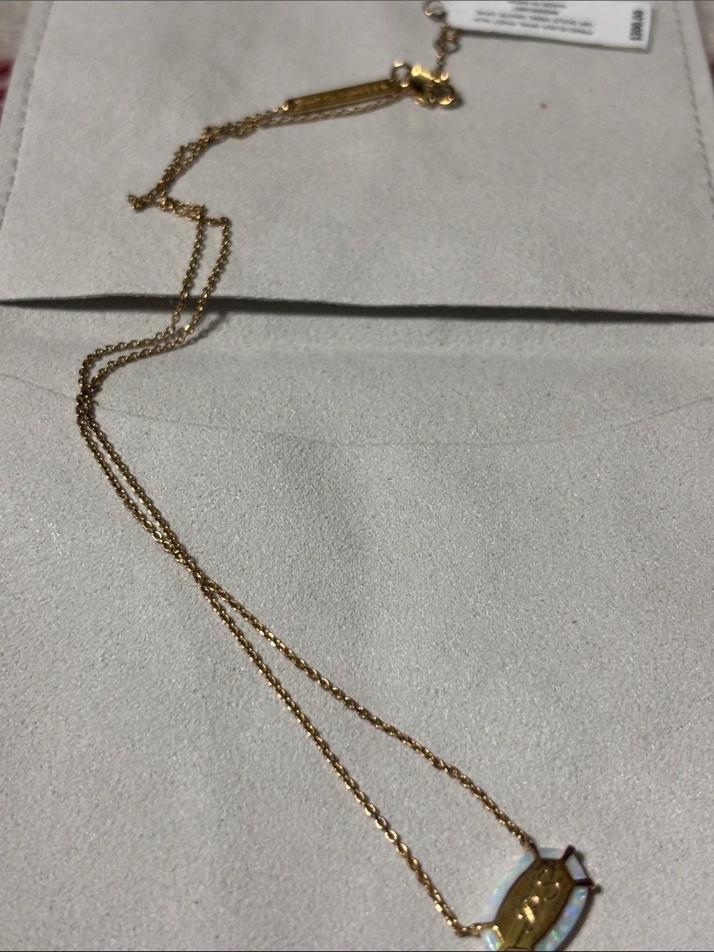 Framed Elisa Opal Pendant Necklace 18K Gold